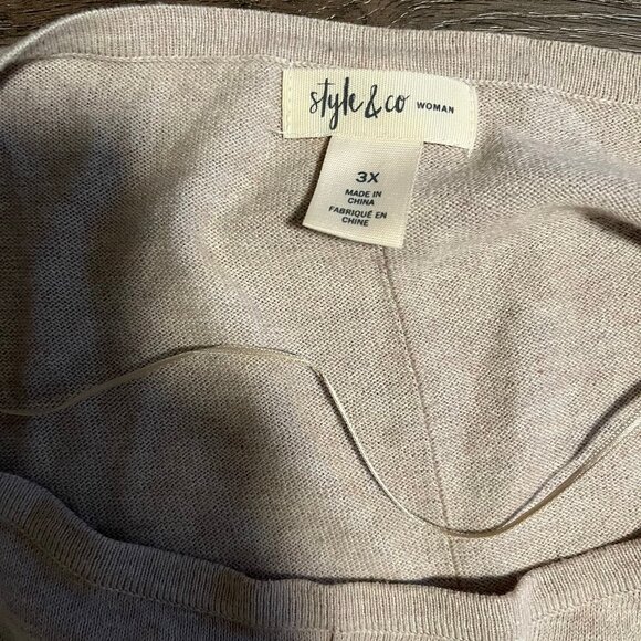 Style & Co. Beige Sweater- 3XL - Picture 2 of 3